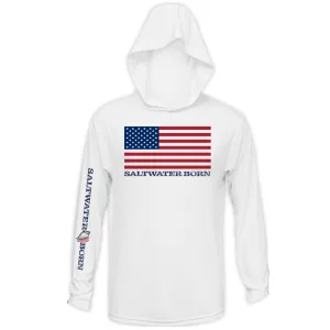 American Flag Long Sleeve UPF 50  Dry-Fit Hoodie