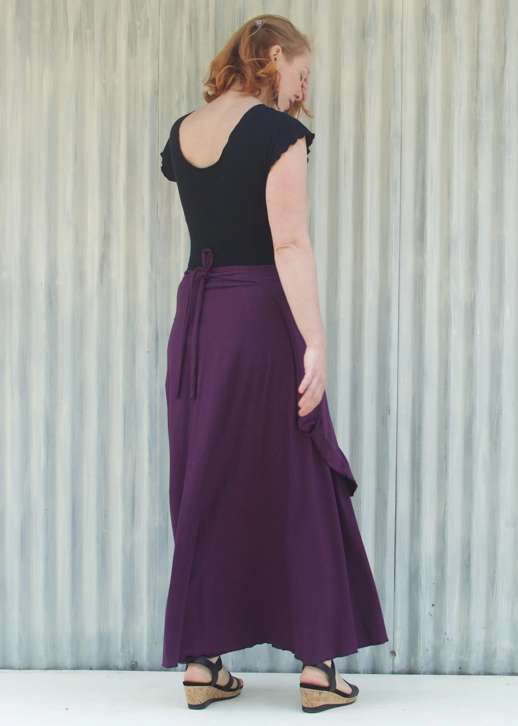 Amethyst Iris Wrap Skirt