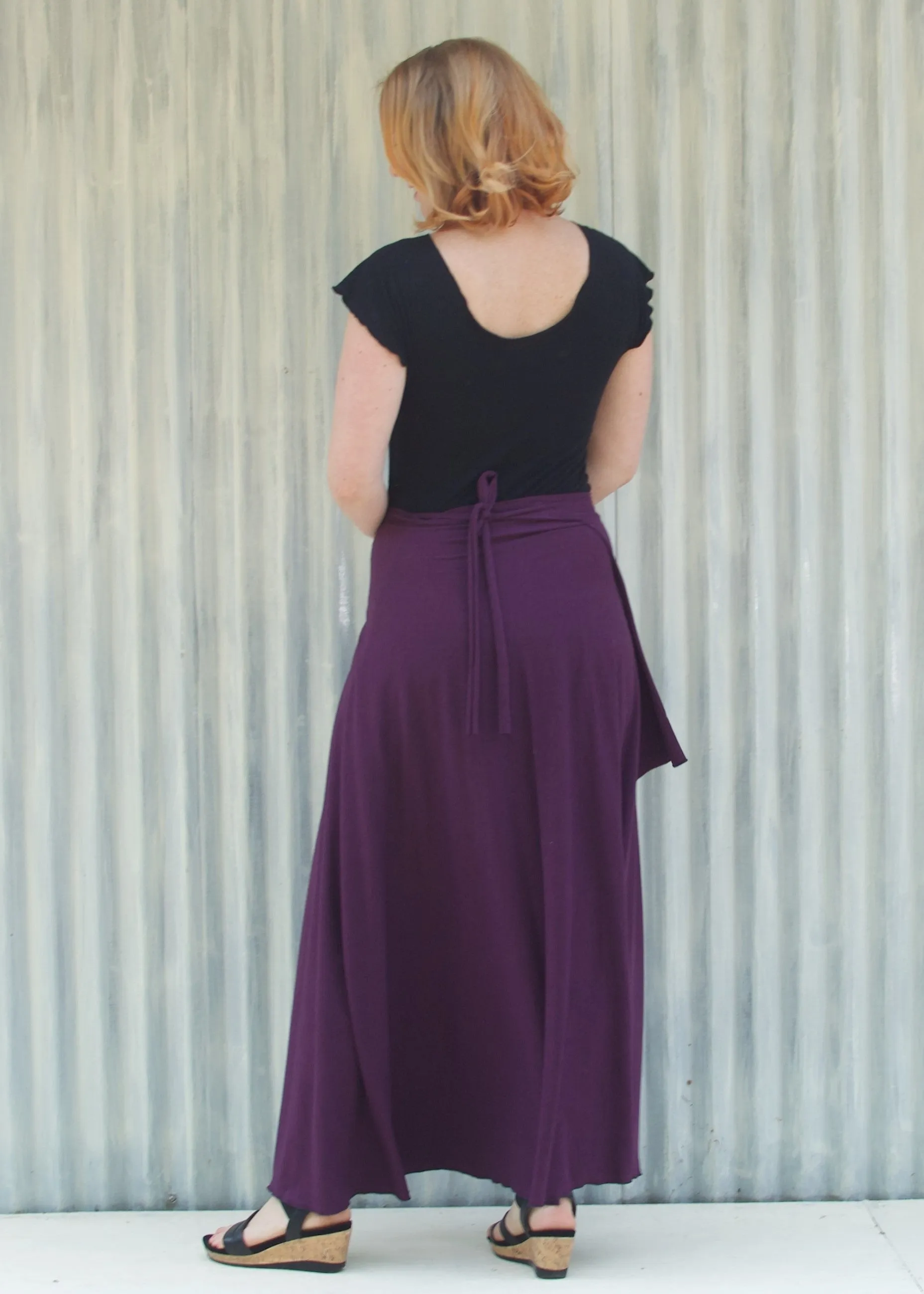 Amethyst Iris Wrap Skirt