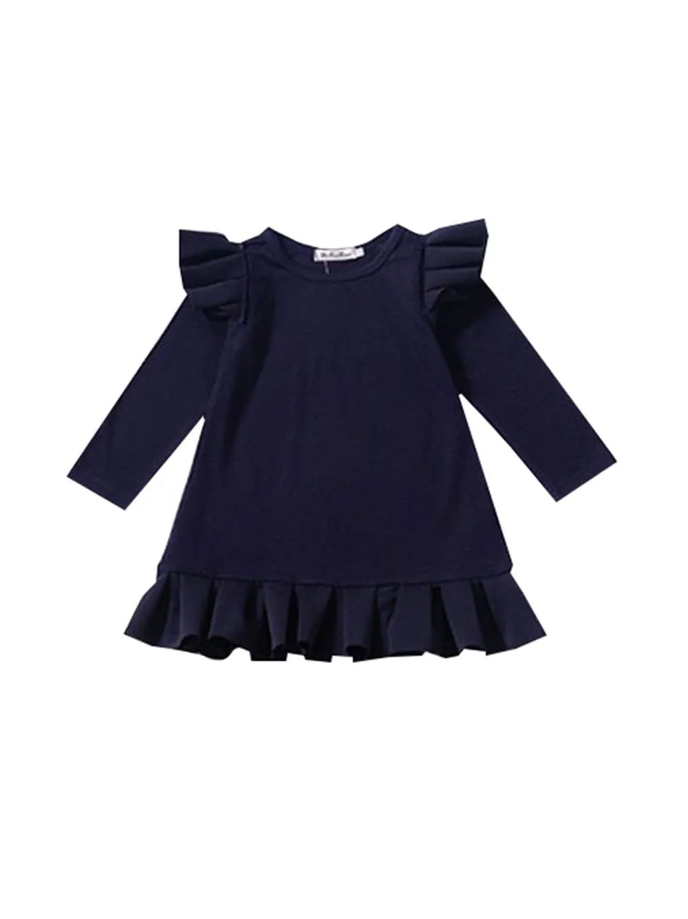 Autumn Baby Toddler Girls Ruffled Long Sleeves One -piece Dress