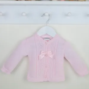 Baby Girls Cardigan with Bow - Pink