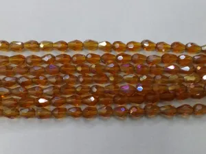 Brown Drop Crystal Glass Beads (Wholesale)