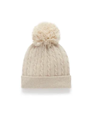 Cashmere Beanie - Camel Melange - S-M