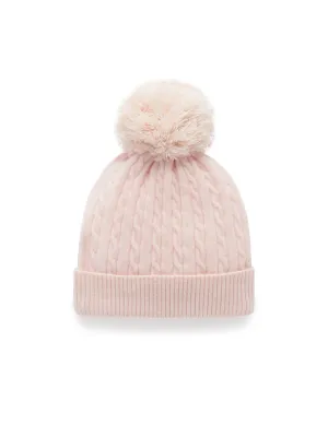 Cashmere Beanie - Pale Pink Melange - S-M