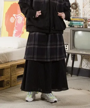 Checked Wool Layer Skirts