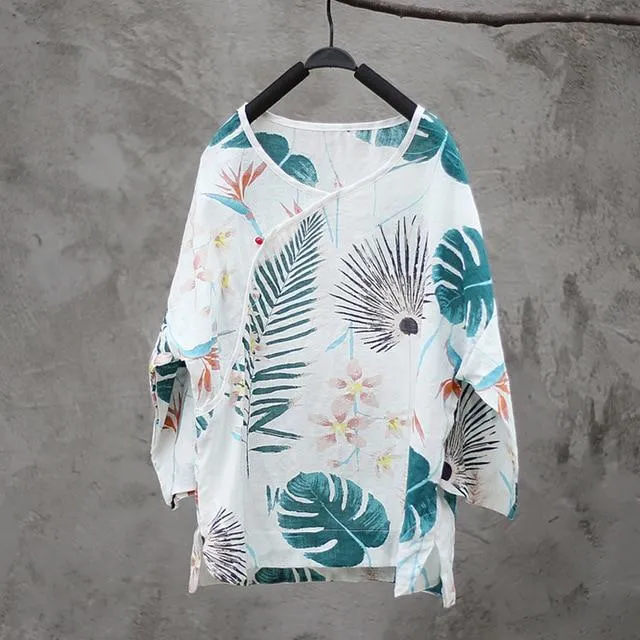 Chinese Style Nature Inspired Blouse