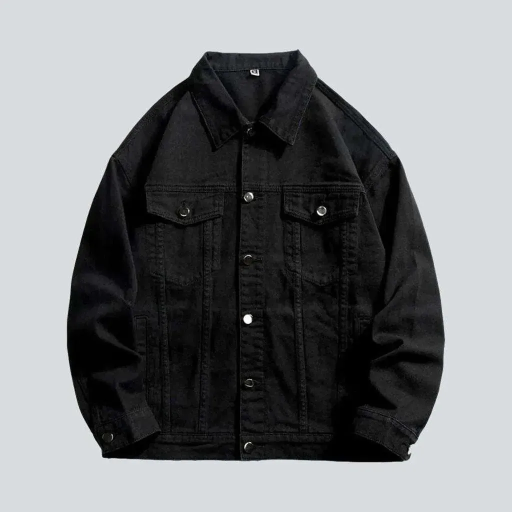 Color y2k men's denim jacket