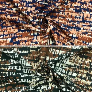 Distressed Patterns Cotton Touch-Polyester Fabric