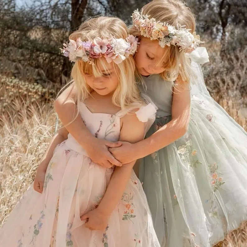 Enchanted Angel Dress - Embroidered Lilac