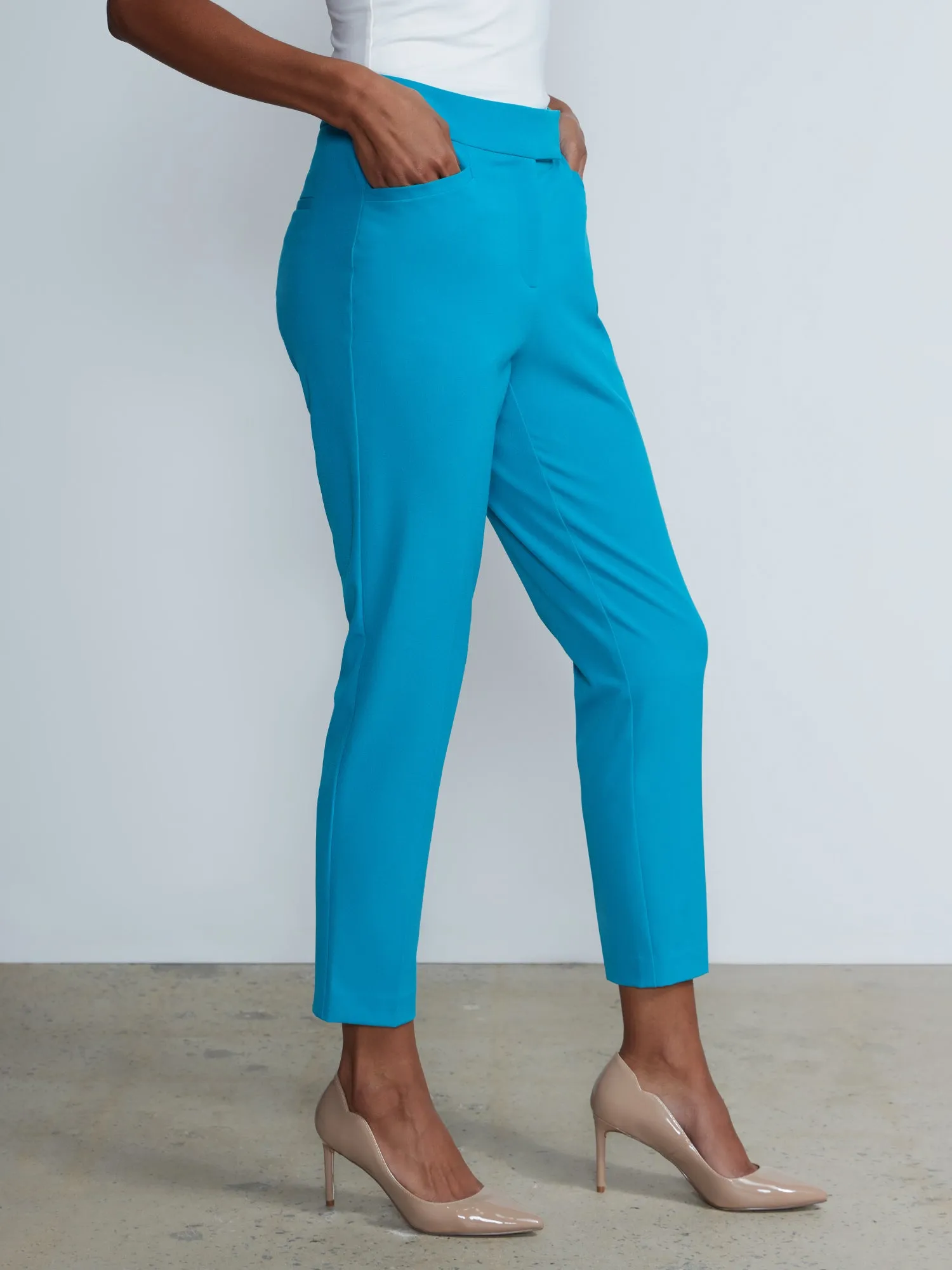 Essential Stretch High Rise Straight Leg Pant