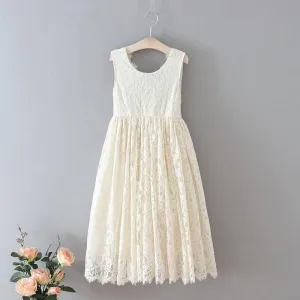 Florence Flower Girl Dress - Vintage Ivory