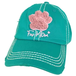 KBV-1203 Fur Mom Cap Turq