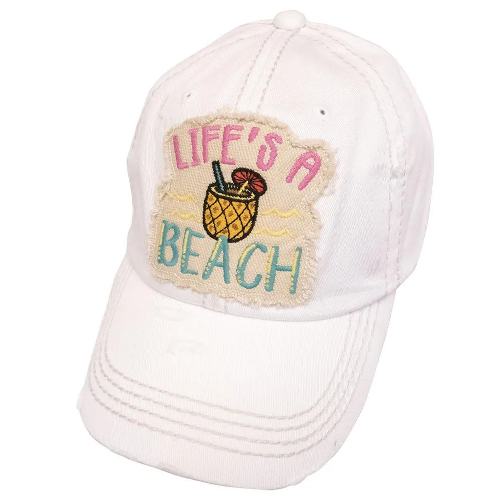 KBV-1272 Life’s A Beach-Torn Look-White