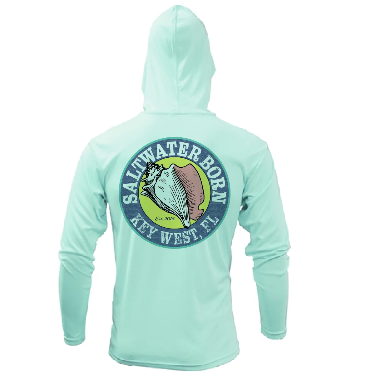 Key West, FL Linear Logo Long Sleeve UPF 50  Dry-Fit Hoodie