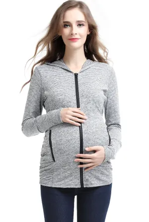 Kimi   Kai Maternity "Haven" Hooded Performance Yoga Jacket