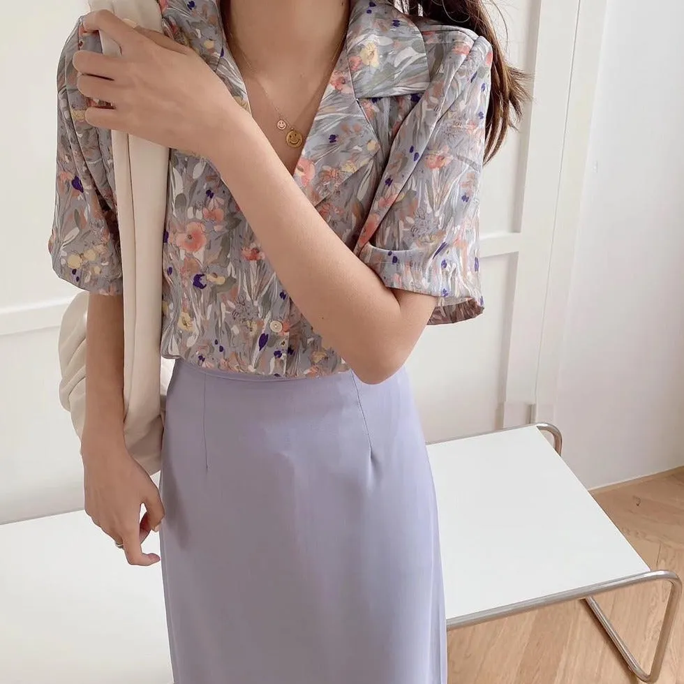 [Korean Style] Coraline High Waisted Pastel Slim Skirt