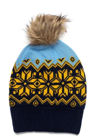 Krissa Beanie in Gold & Ebony