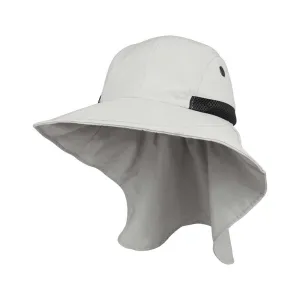 Ladies' Nylon Wide Brim Flap Cap