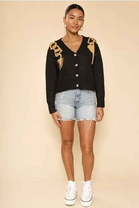 Lock and Key Cropped Cardigan