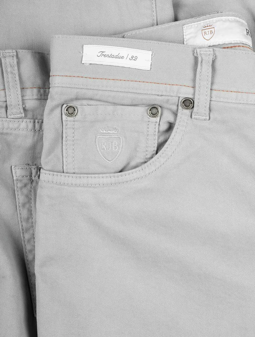 Luxury Cotton Cashmere Jeans Light Grey 418