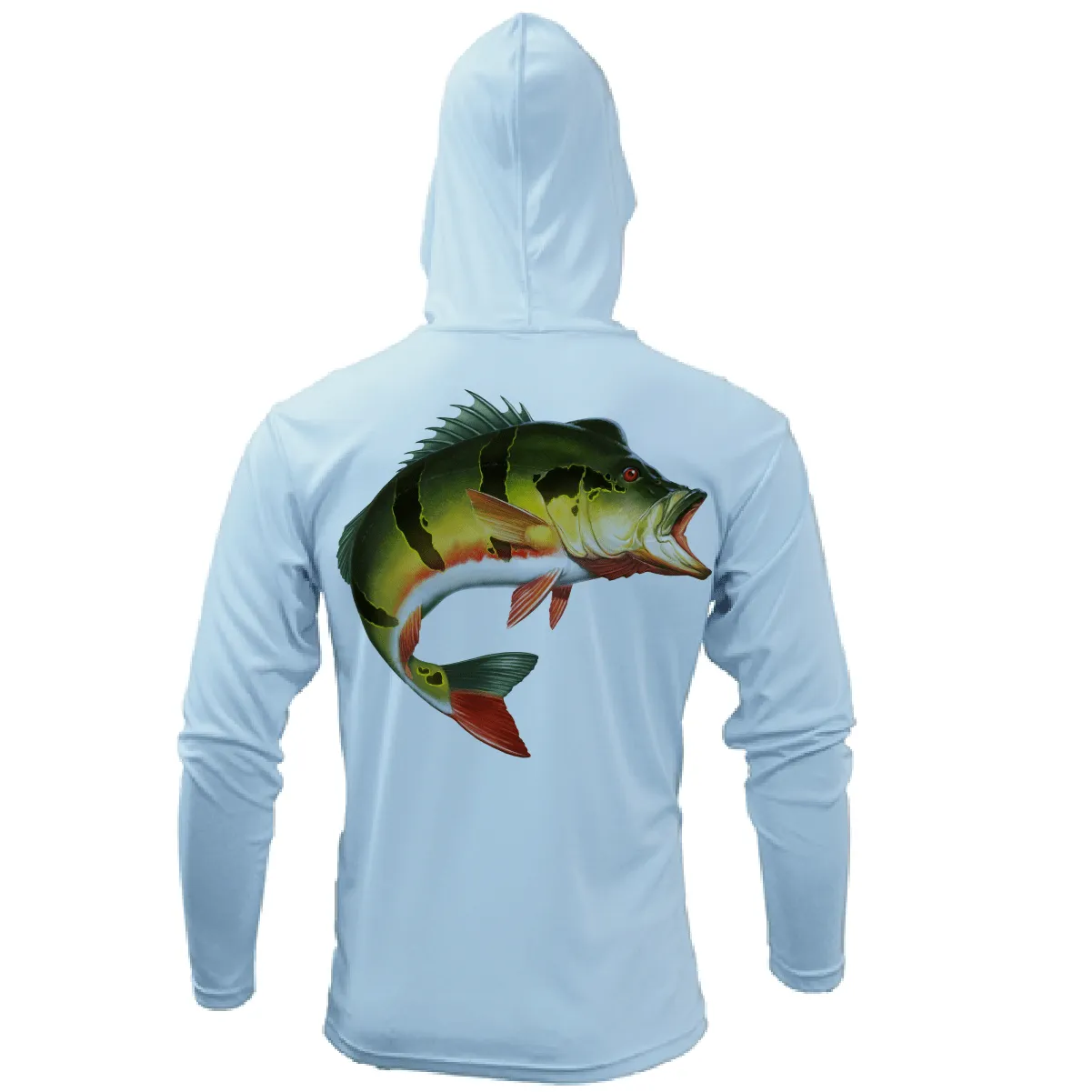 Miami, FL Freshwater Born Peacock Bass Men's Long Sleeve UPF 50  Dry-Fit Hoodie