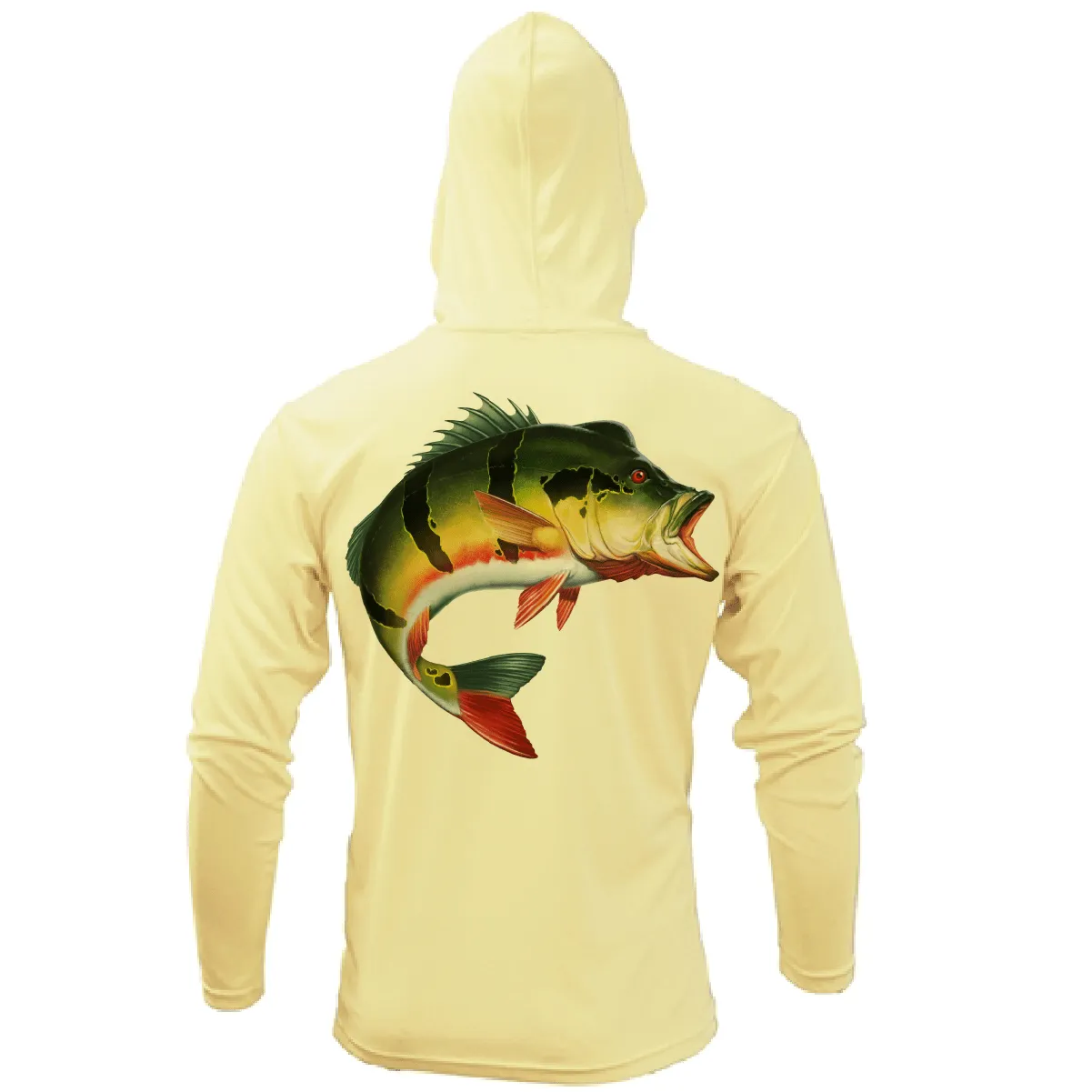 Miami, FL Freshwater Born Peacock Bass Men's Long Sleeve UPF 50  Dry-Fit Hoodie