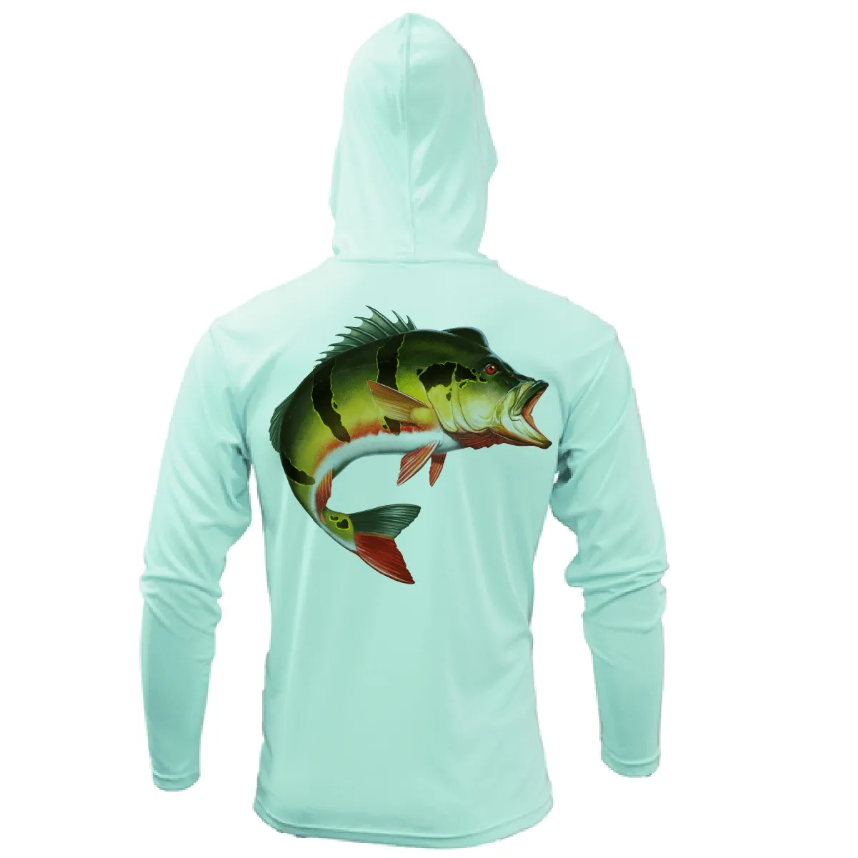 Miami, FL Freshwater Born Peacock Bass Men's Long Sleeve UPF 50  Dry-Fit Hoodie