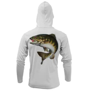 Michigan Freshwater Born Smallmouth Bass Men's Long Sleeve UPF 50  Dry-Fit Hoodie