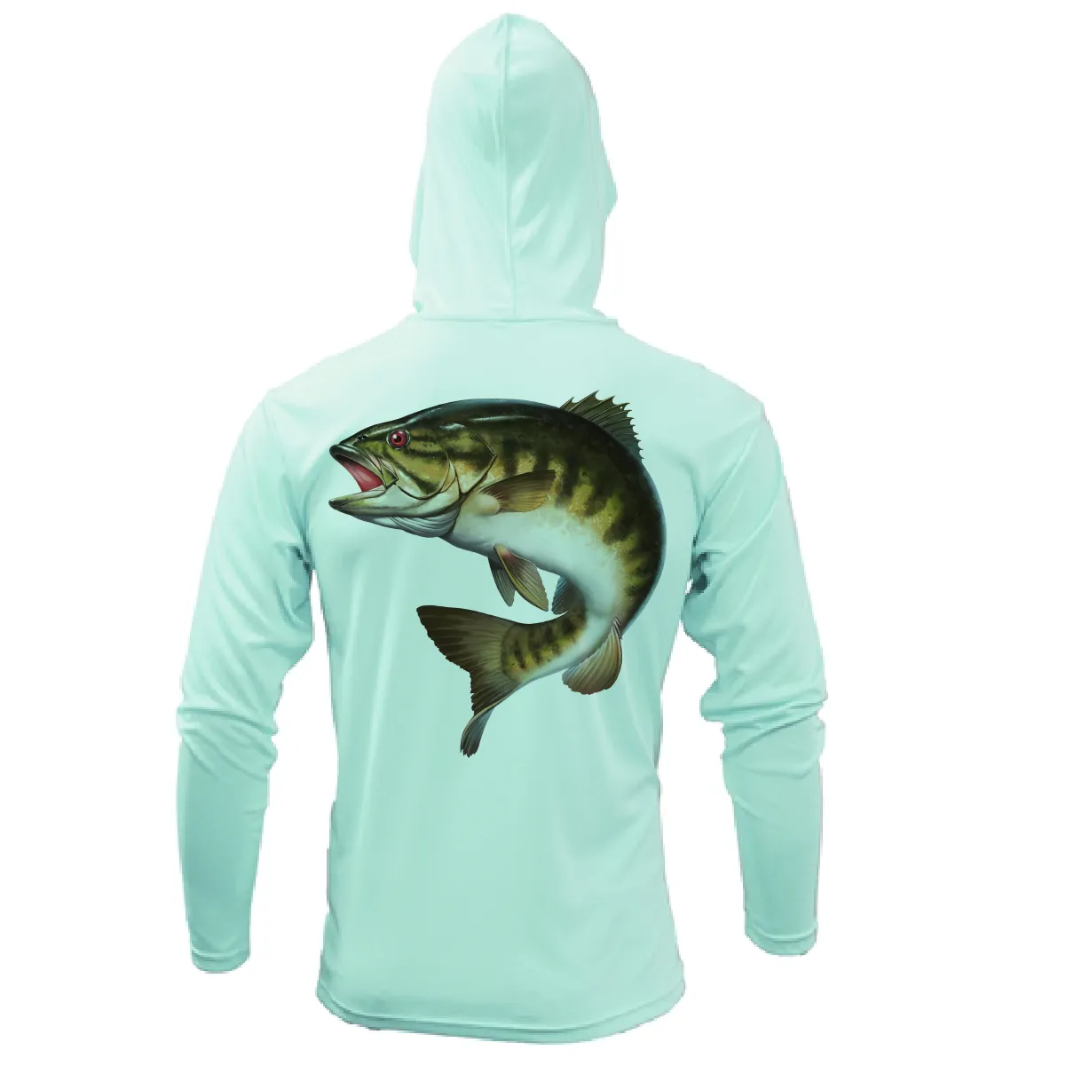 Michigan Freshwater Born Smallmouth Bass Men's Long Sleeve UPF 50  Dry-Fit Hoodie