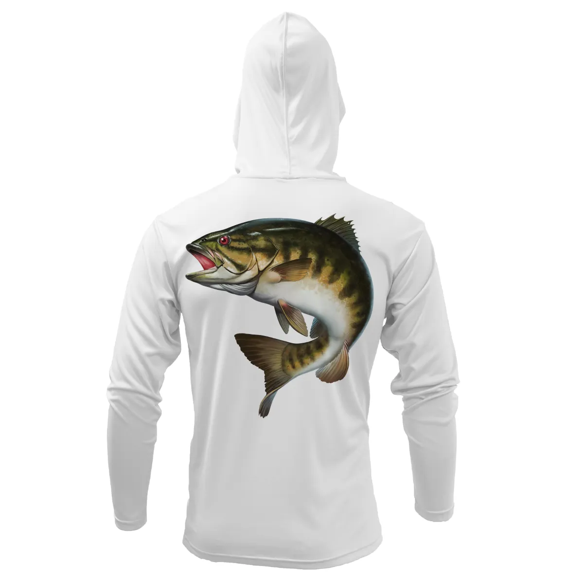 Michigan Freshwater Born Smallmouth Bass Men's Long Sleeve UPF 50  Dry-Fit Hoodie