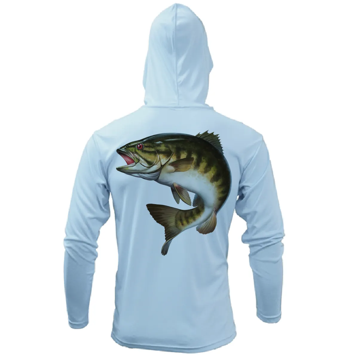 Michigan Freshwater Born Smallmouth Bass Men's Long Sleeve UPF 50  Dry-Fit Hoodie