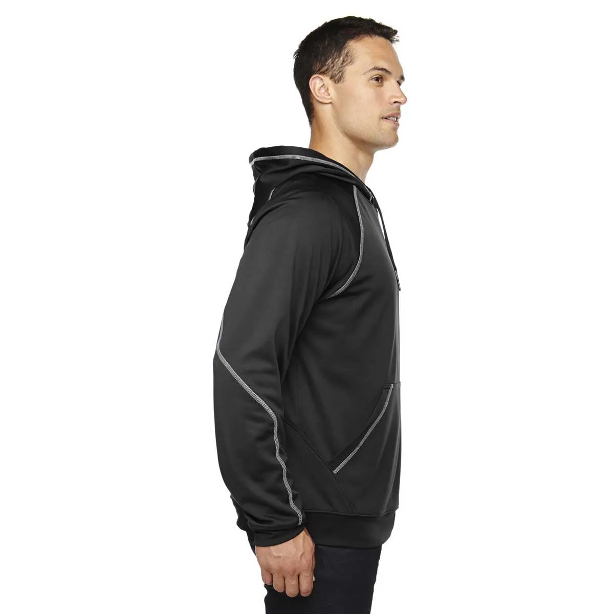 North End Men's Black Pivot Performance Fleece Hoodie