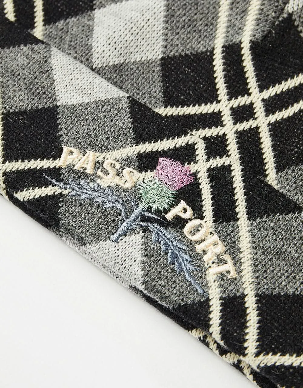 Pass Port Thistle Beanie - Grey Tartan