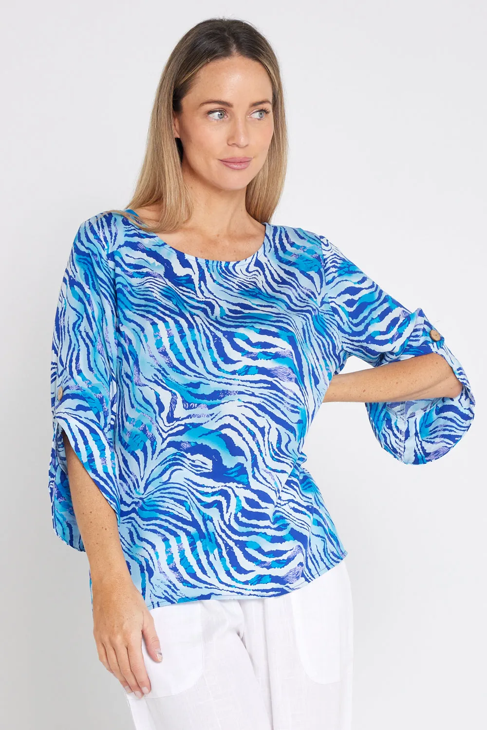 Raven Top - Royal Zebra