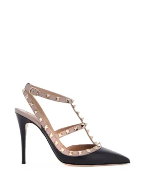 Rockstud Calf Leather Pumps