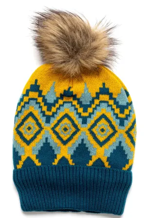 Shilo Beanie in Yellow & Blue