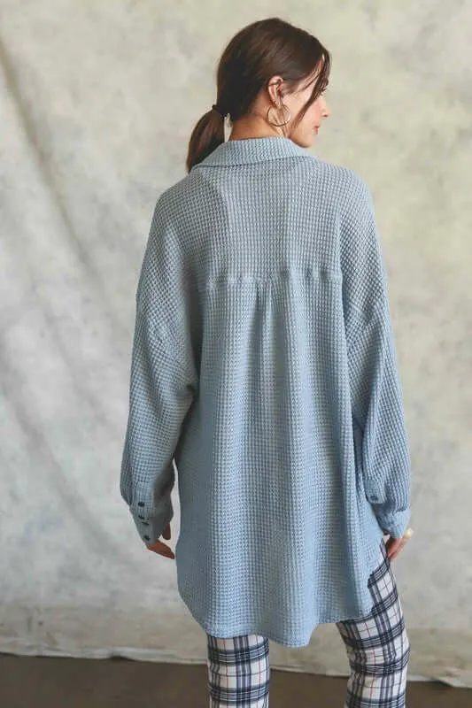 Soft Thermal Knit Shirt Top