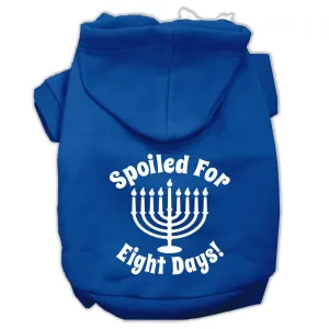 Spoiled for 8 Days Screenprint Dog Pet Hoodies Blue Size XS (8)