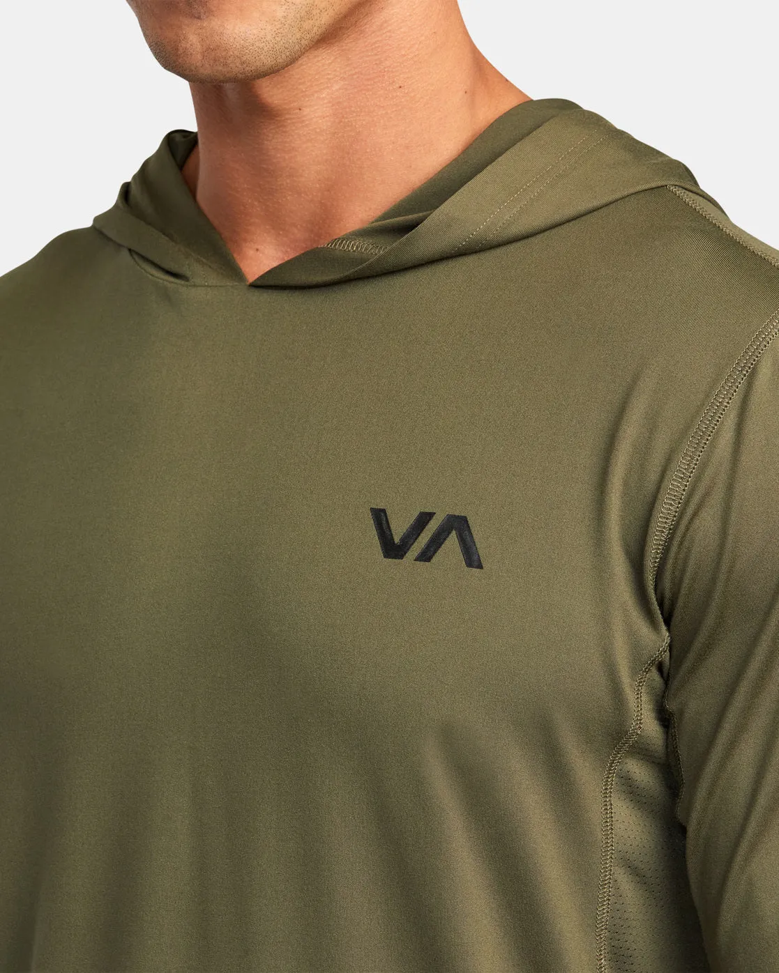 Sport Vent Technical Hooded Top - Olive