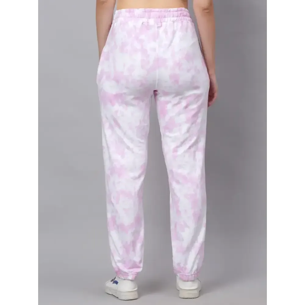 Stylish Combed Cotton Tie And Dye Joggers For Women