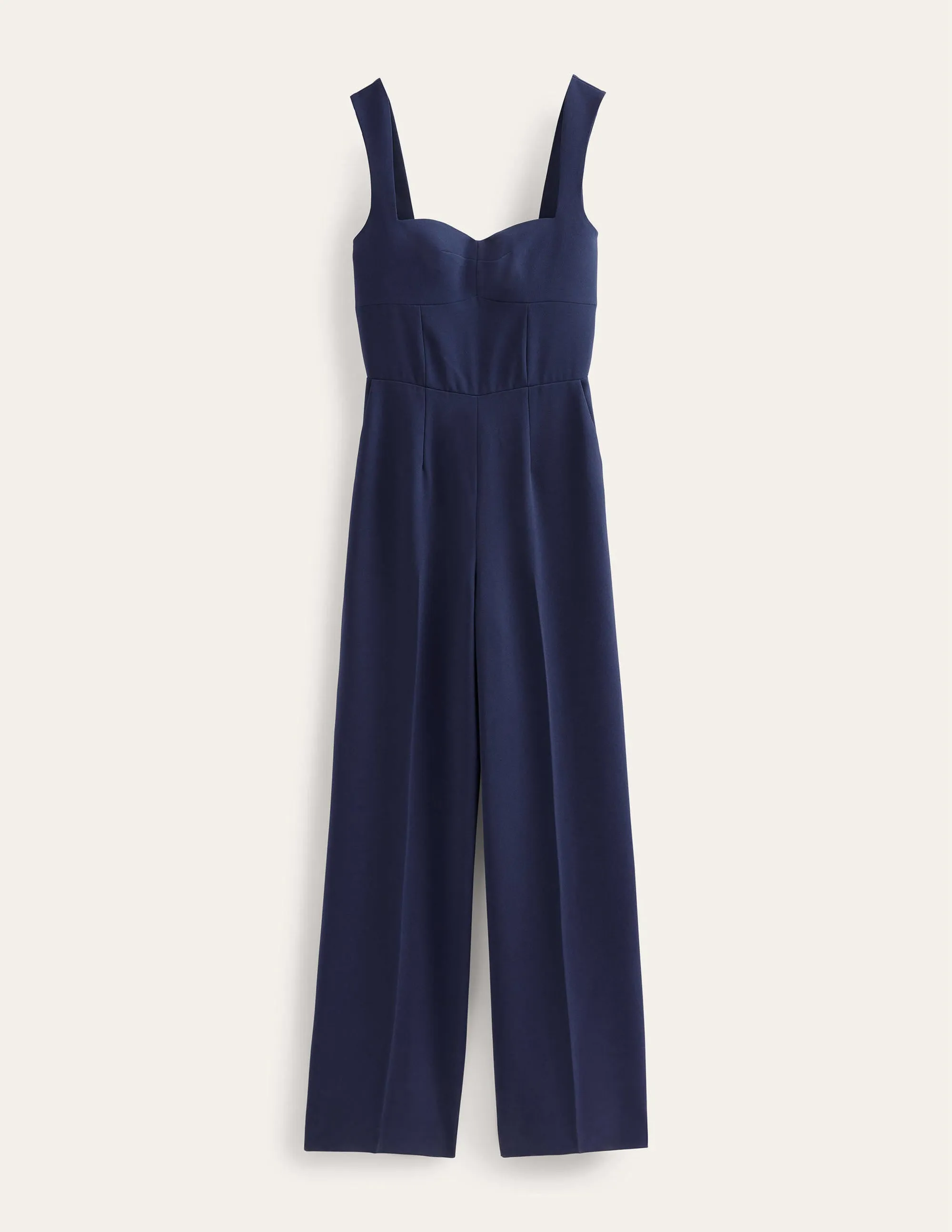 Sweetheart Wideleg Jumpsuit-Navy