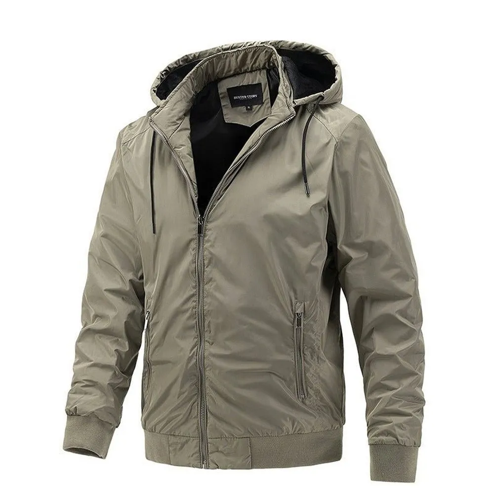 Thin Autumn & Spring Jacket with Removable Hood