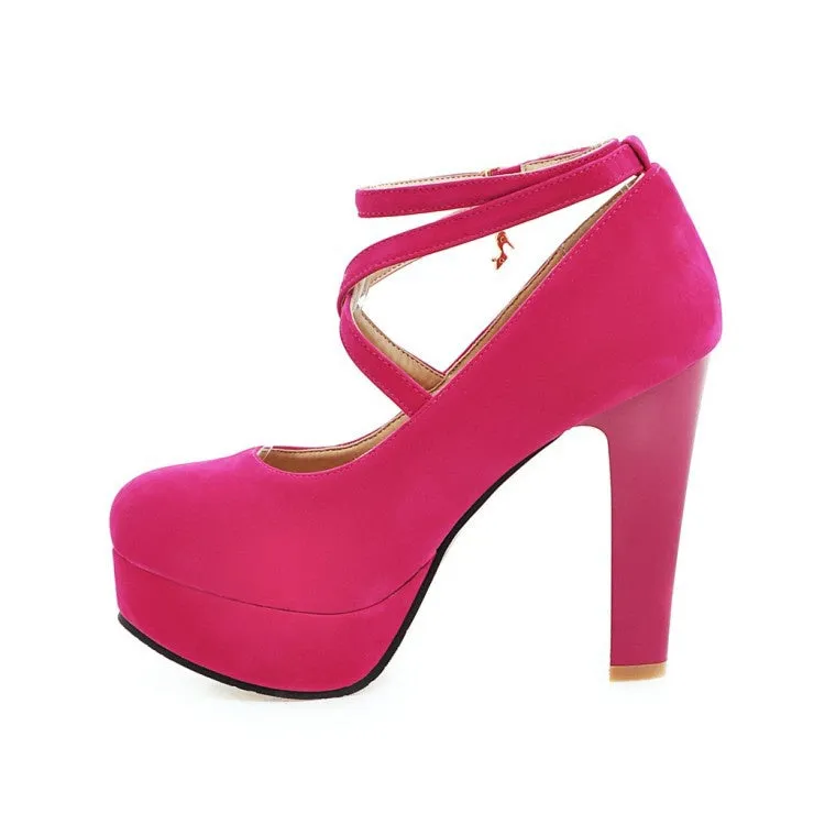 Women's High Heels Chunky Heel Platform Pumps