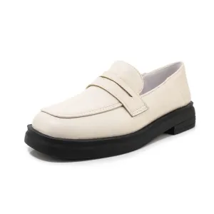 Women's Round Toe Flat Platform Slip on Shoes