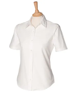 Womens short sleeve classic Oxford shirt | White