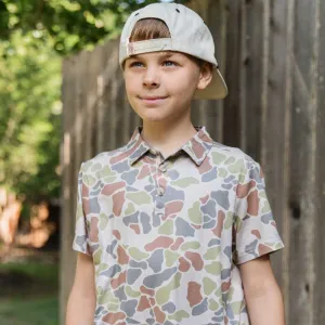 Youth Polo - Driftwood Camo